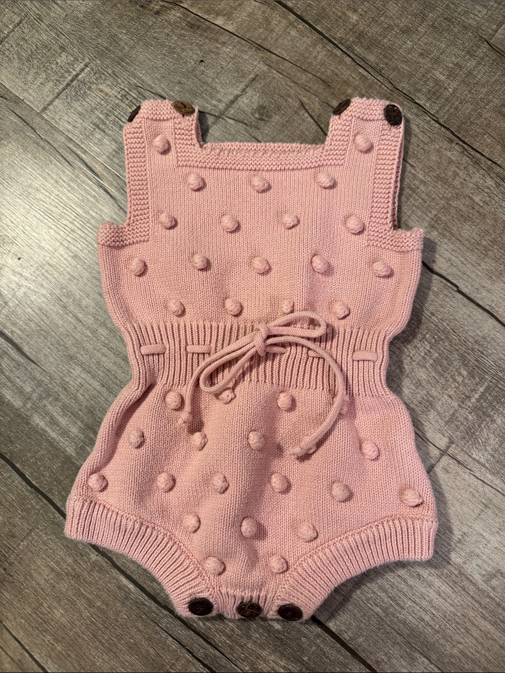 5/$15 Pink Knit Pom Romper - Baby Girl size 3-6 months euro 66